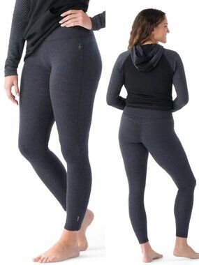 Smartwool Dark Gray 100% Merino Wool 250 Thermal Leggings